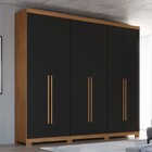 Guarda-roupa Casal Pétrus 6 Portas 4 Gavetas 100% Mdf Nature/