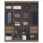 Guarda-roupa Casal Ph1717 4 Portas 4 Gavetas Nogueira/off Whi