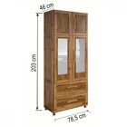 Guarda-roupa Casal Piauí 4 Portas 2 Gavetas 1 Prateleira Com