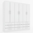 Guarda-roupa Casal Piemonte 6 Portas 9 Gavetas Branco - Panor