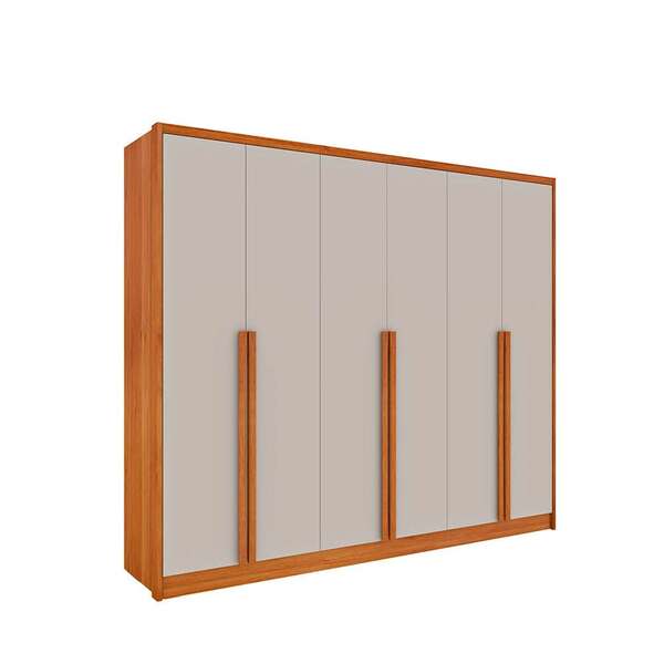 Guarda-roupa Casal Poenia 6 Pt 6 Gv Cinamomo E Off White