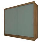 Guarda Roupa Casal Poliana 2 Portas De Correr Boreal/menta -