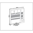 Guarda Roupa Casal Ponte 4 Portas 2 Gavetas Parana  Branco