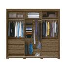 Guarda Roupa Casal Porta De Correr Cadenza Teca Castanho Off