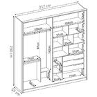 Guarda Roupa Casal Portas De Correr Com Espelho Belga Nogueir