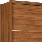 Guarda Roupa Casal Portas De Correr Com Espelho Belga Nogueir