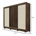 Guarda-roupa Casal Portinari 4 Portas Wengue/off White