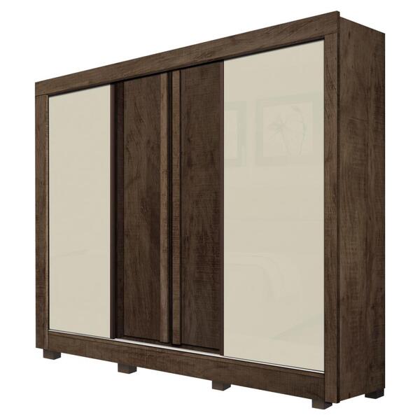 Guarda-roupa Casal Portinari 4 Portas Wengue/off White