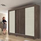 Guarda-roupa Casal Portinari 4 Portas Wengue/off White