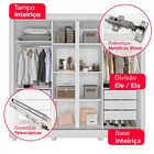 Guarda-roupa Casal Portinari 4 Pt 6 Gv Branco