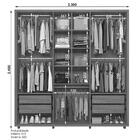 Guarda Roupa Casal Portinari Ripado 6 Portas - Madetec