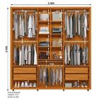 Guarda Roupa Casal Portinari Ripado 6 Portas - Madetec