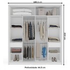 Guarda-roupa Casal Porto 2 Portas 2 Gavetas Branco/creme - Po