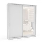 Guarda-roupa Casal Porto 2 Portas 2 Gavetas Com Espelho Branc