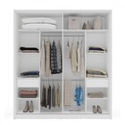 Guarda-roupa Casal Porto 2 Portas 2 Gavetas Com Espelho Branc