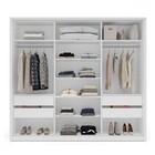 Guarda-roupa Casal Porto 3 Portas 4 Gavetas Branco - Politorno