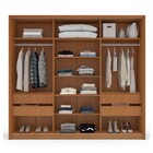 Guarda-roupa Casal Porto 3 Portas 4 Gavetas Com Espelho Freij