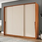 Guarda-roupa Casal Porto 3 Portas 4 Gavetas Freijó/creme - Po