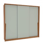 Guarda-roupa Casal Porto 3 Portas 4 Gavetas Freijó/verde - Po