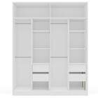 Guarda-roupa Casal Porto 4 Portas 4 Gavetas Branco/creme - Po