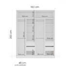 Guarda-roupa Casal Porto 4 Portas 4 Gavetas Branco/creme - Po