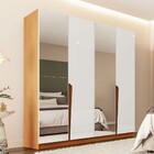 Guarda-roupa Casal Porto 4 Portas 4 Gavetas Com Espelho Freij