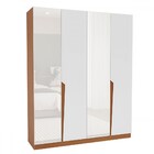 Guarda-roupa Casal Porto 4 Portas 4 Gavetas Com Espelho Freij