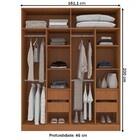 Guarda-roupa Casal Porto 4 Portas 4 Gavetas Com Espelho Freij