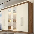 Guarda-roupa Casal Porto 6 Portas 4 Gavetas 100% Mdf Espelhad