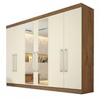 Guarda-roupa Casal Porto 6 Portas 4 Gavetas 100% Mdf Espelhad