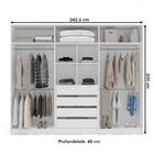 Guarda-roupa Casal Porto 6 Portas 4 Gavetas Branco/azul - Pol