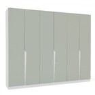 Guarda-roupa Casal Porto 6 Portas 4 Gavetas Branco/verde - Po