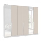 Guarda-roupa Casal Porto 6 Portas 4 Gavetas Com Espelho Branc