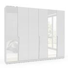 Guarda-roupa Casal Porto 6 Portas 4 Gavetas Com Espelho Branc