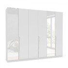 Guarda-roupa Casal Porto 6 Portas 4 Gavetas Com Espelho Branc