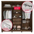 Guarda-roupa Casal Porto 6 Portas Wengue Naturale