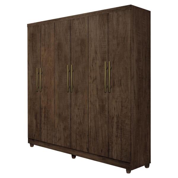 Guarda-roupa Casal Porto 6 Portas Wengue Naturale
