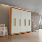 Guarda Roupa Casal Porto 8 Portas 4 Gavetas Freijó Grafite -