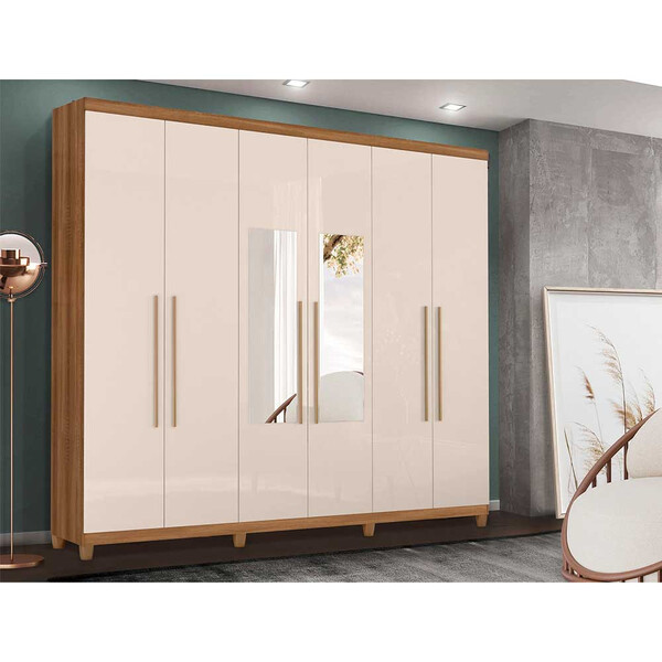 Guarda Roupa Casal Porto Bello Plus  Com 6 Portas E 4 Gavetas