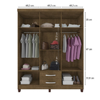 Guarda Roupa Casal Porto Belo 6 Portas 2 Gavetas Malbec Cliqu
