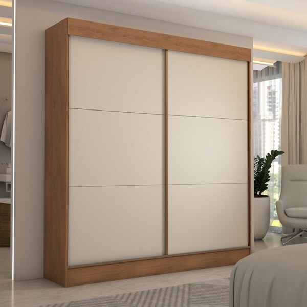 Guarda-roupa Casal Portugal 2 Portas De Correr 3 Gavetas Cina