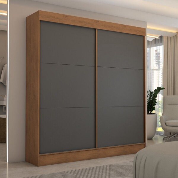 Guarda-roupa Casal Portugal 2 Portas De Correr 3 Gavetas Flex