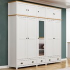 Guarda-roupa Casal Poseidon 10 Portas 3 Gavetas Madeira Maciç