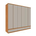 Guarda-roupa Casal Positano 6 Portas 9 Gavetas Cinamomo E Off