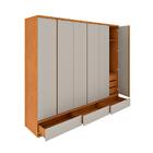 Guarda-roupa Casal Positano 6 Portas 9 Gavetas Cinamomo E Off