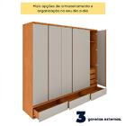 Guarda-roupa Casal Positano 6 Portas 9 Gavetas Cinamomo E Off