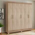 Guarda-roupa Casal Prático 6 Pt 3 Gv Nogal