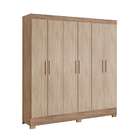 Guarda-roupa Casal Prático 6 Pt 3 Gv Nogal