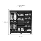 Guarda-roupa Casal Prático 6 Pt 3 Gv Nogal