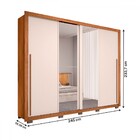 Guarda-roupa Casal Praticus Lux 2 Portas 4 Gavetas Com Espelh